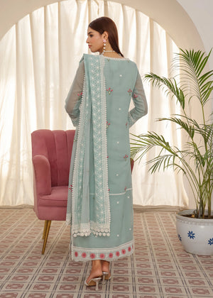 multicoloured silk floss embroidery dress