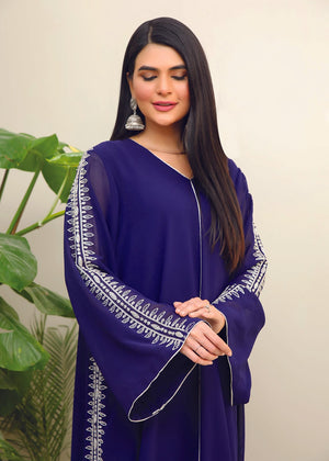 Blue Chiffon Dress