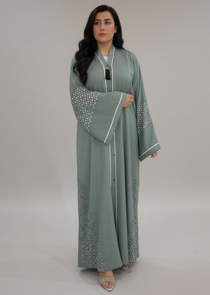 Abaya Light Green - Nawaem Altulle