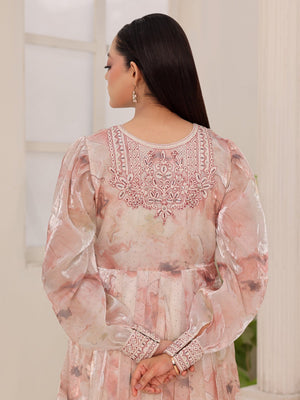 Rose Halo organza dress embroidered back detail