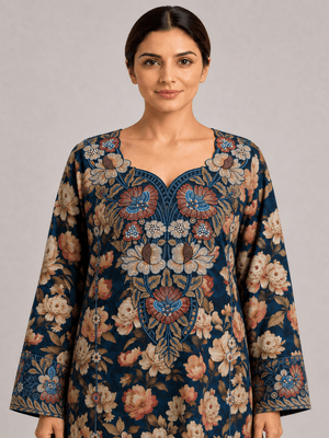 Layla Printed Arabic Kaftan - Nawaem Altulle
