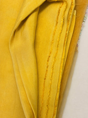 Mustard Bloom Hand-Embroidered Organza Unstitched Set - Nawaem Altulle