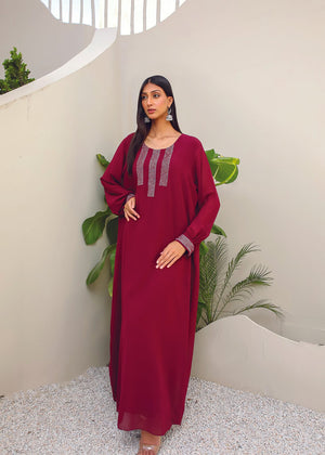 Chiffon Dress Hand Embellished