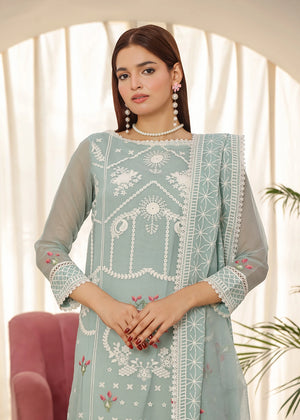 multicoloured silk floss embroidery dress