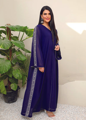 Blue Chiffon Dress