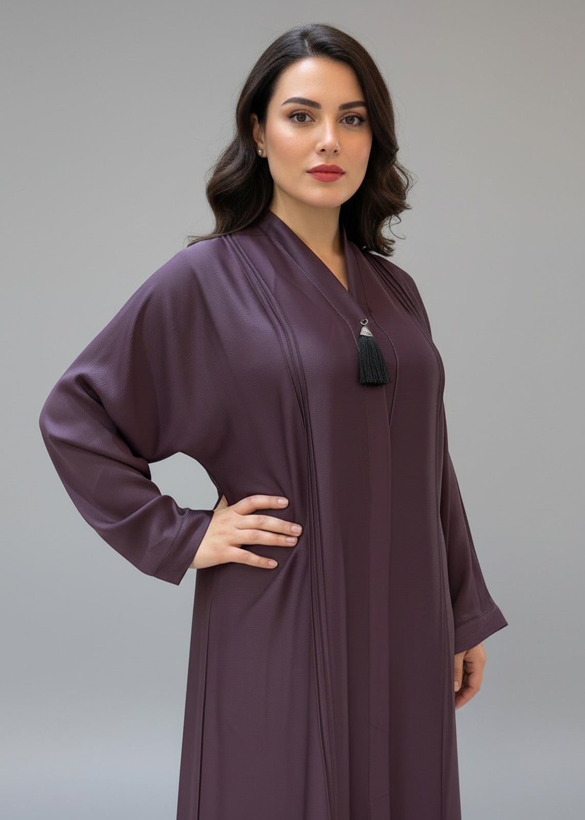 Abaya Dark Purple - Nawaem Altulle