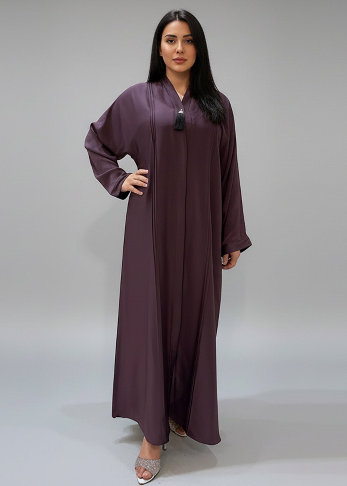 Abaya Dark Purple - Nawaem Altulle