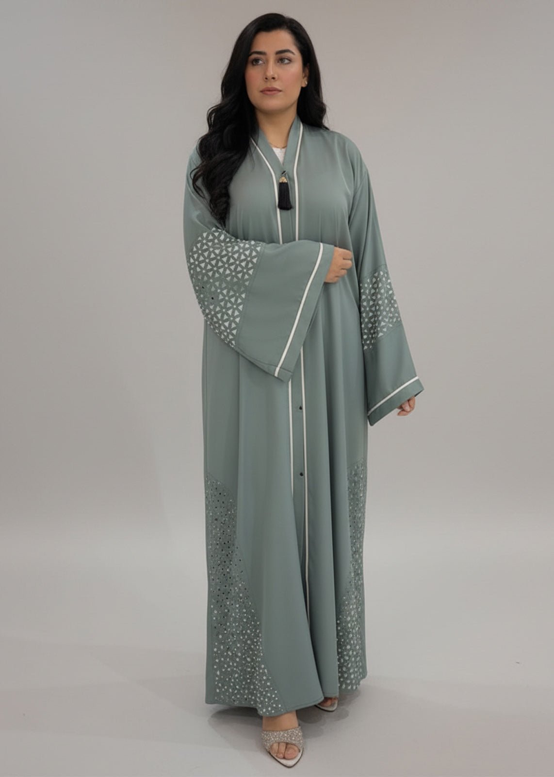 Abaya Light Green - Nawaem Altulle