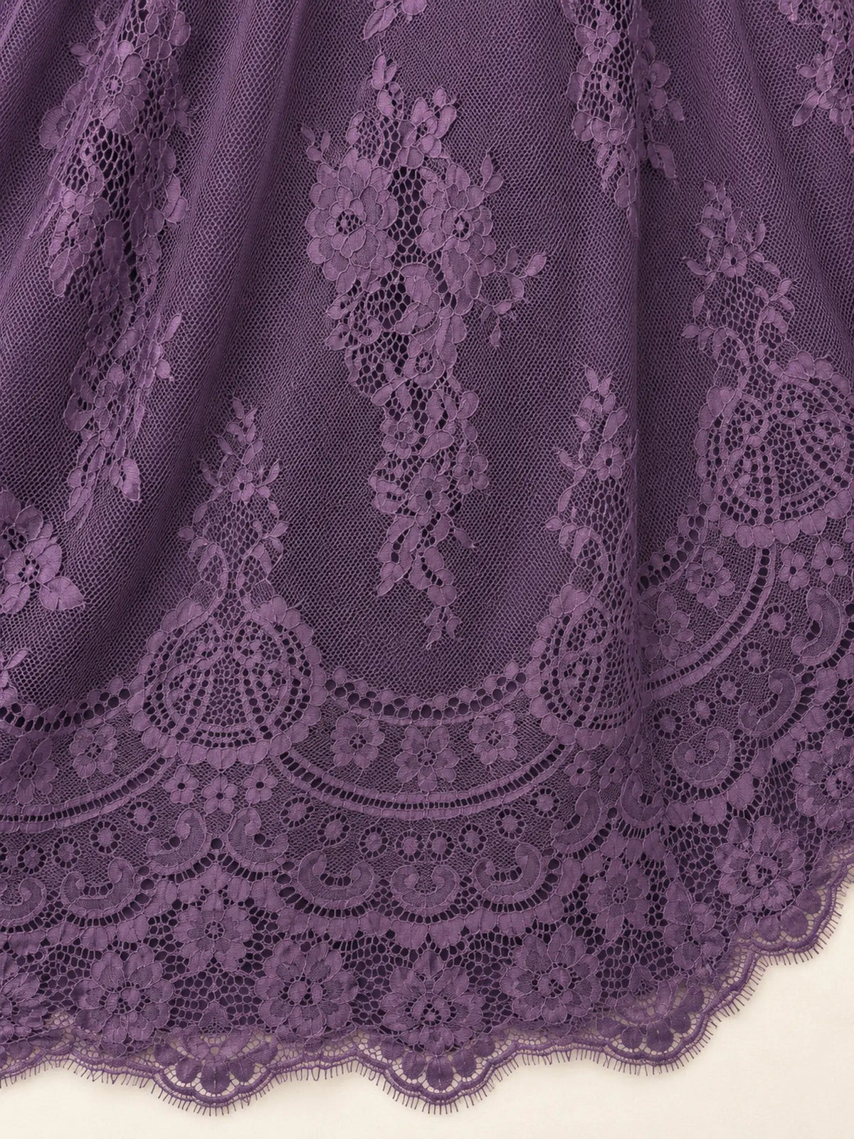 Deep Plum Nada Abaya with Dantel Back & Matching Sheila - Nawaem Altulle