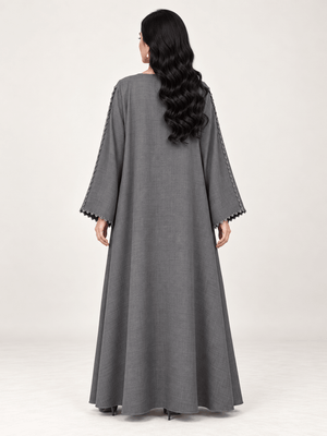 Habibi Crystal Crochet Abaya - Nawaem Altulle