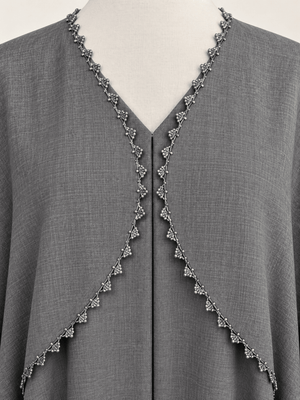 Habibi Crystal Crochet Abaya - Nawaem Altulle