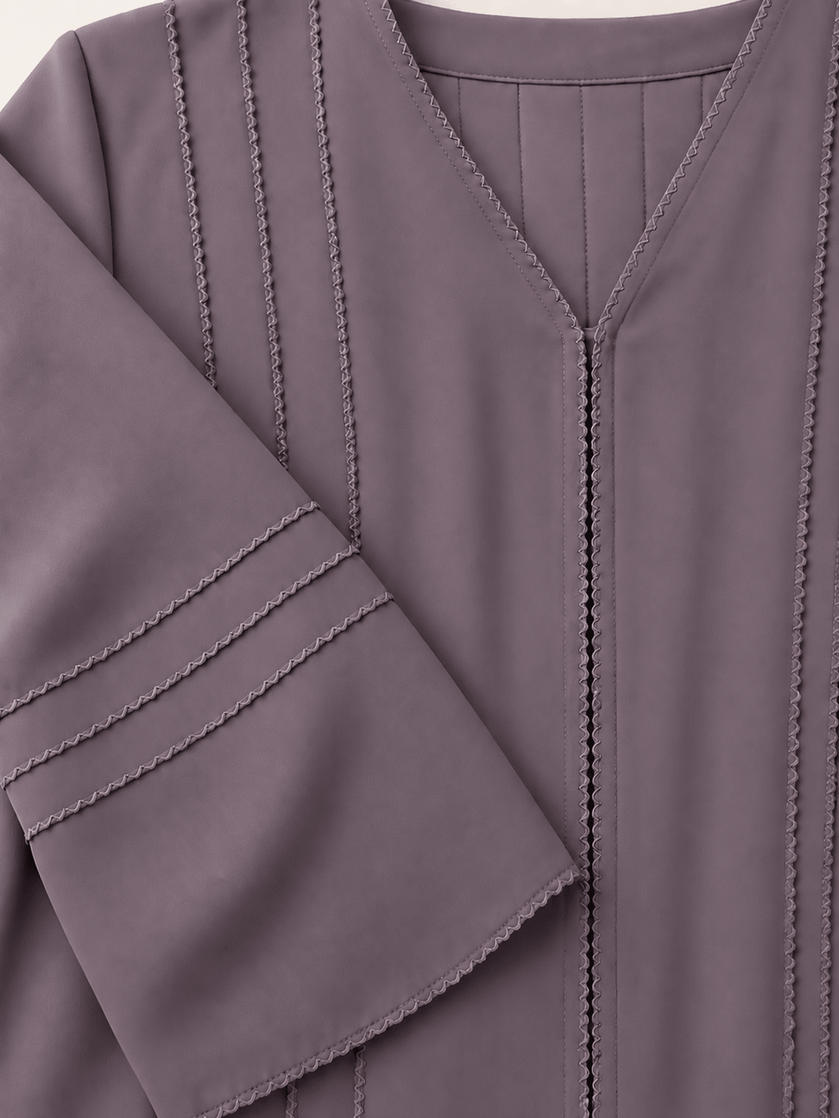 Mauve Silk-Floss Nada Abaya - Nawaem Altulle