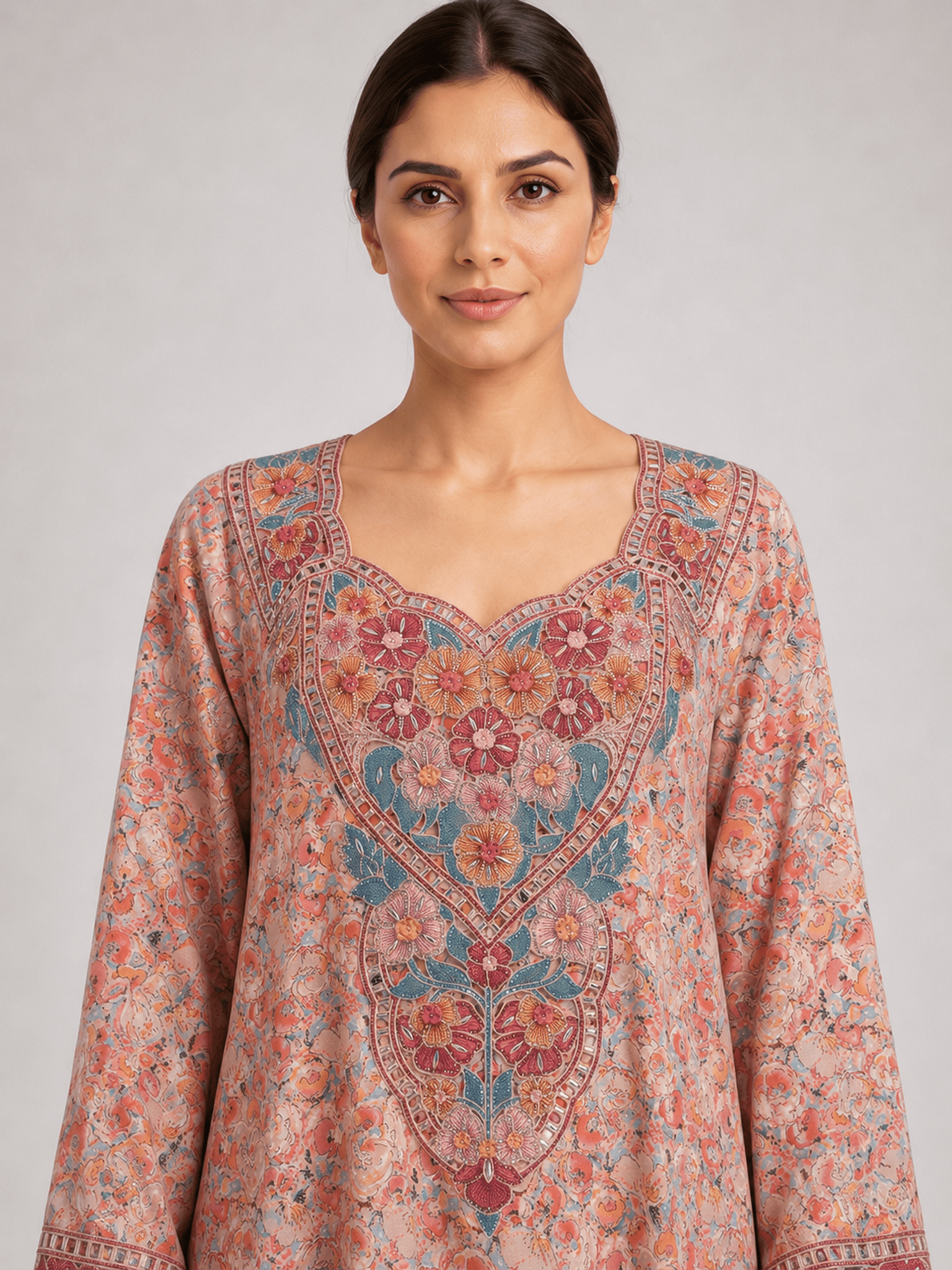 Noor Embroidered Cotton Dress - Nawaem Altulle