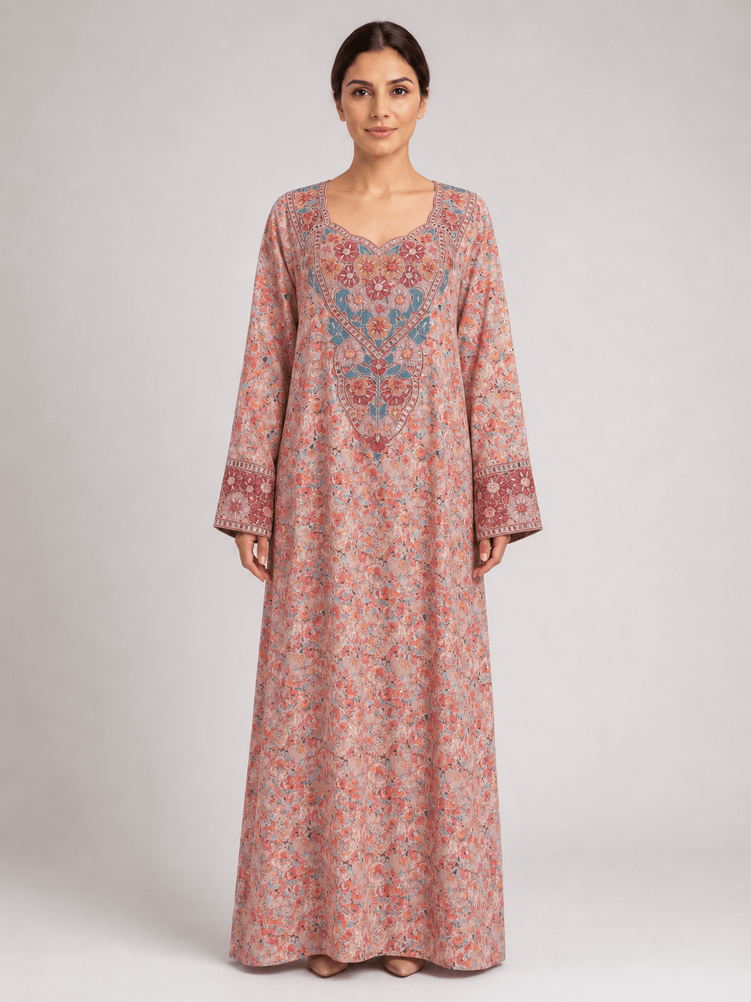 Noor Embroidered Cotton Dress - Nawaem Altulle