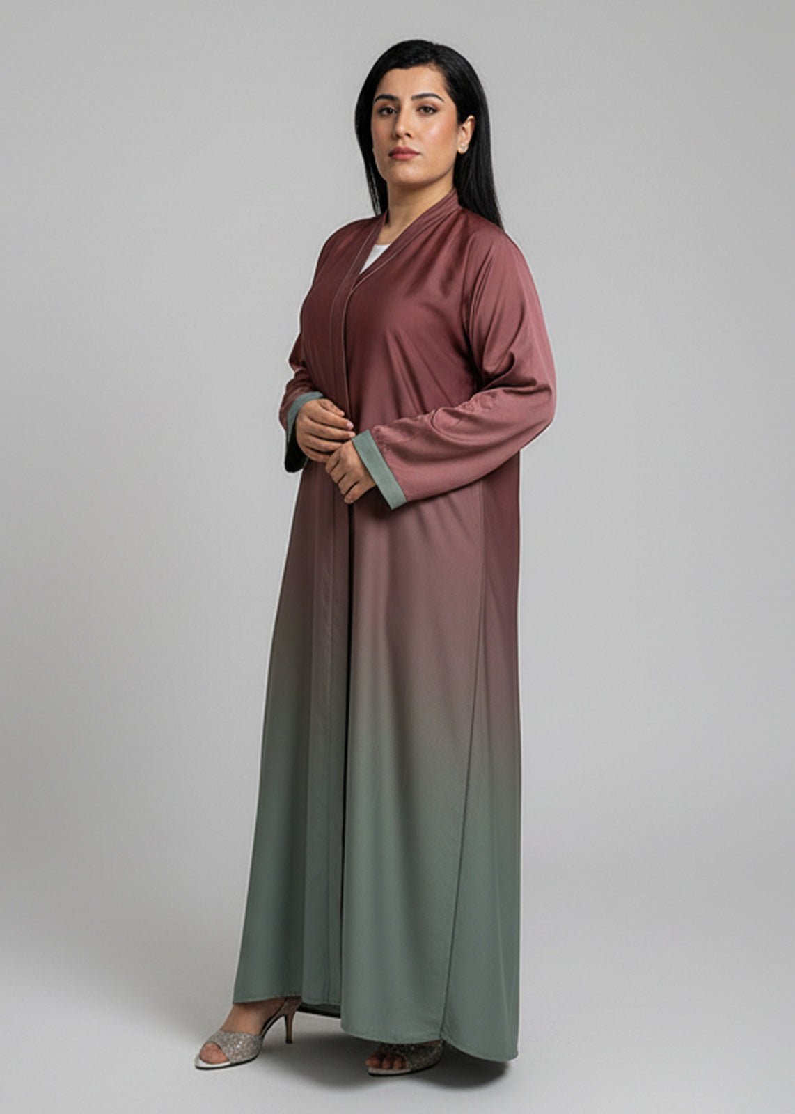 Ombré Abaya | عباية بتدرج لوني أنيق وعصري - Nawaem Altulle