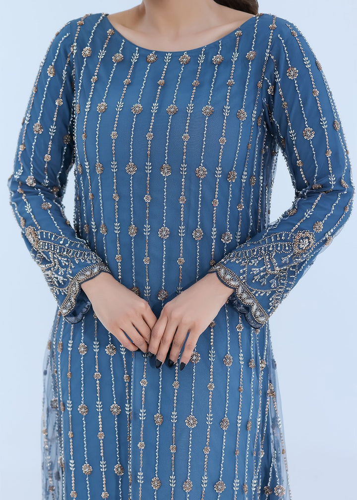 Soft Crystal Embellished Tulle Dress