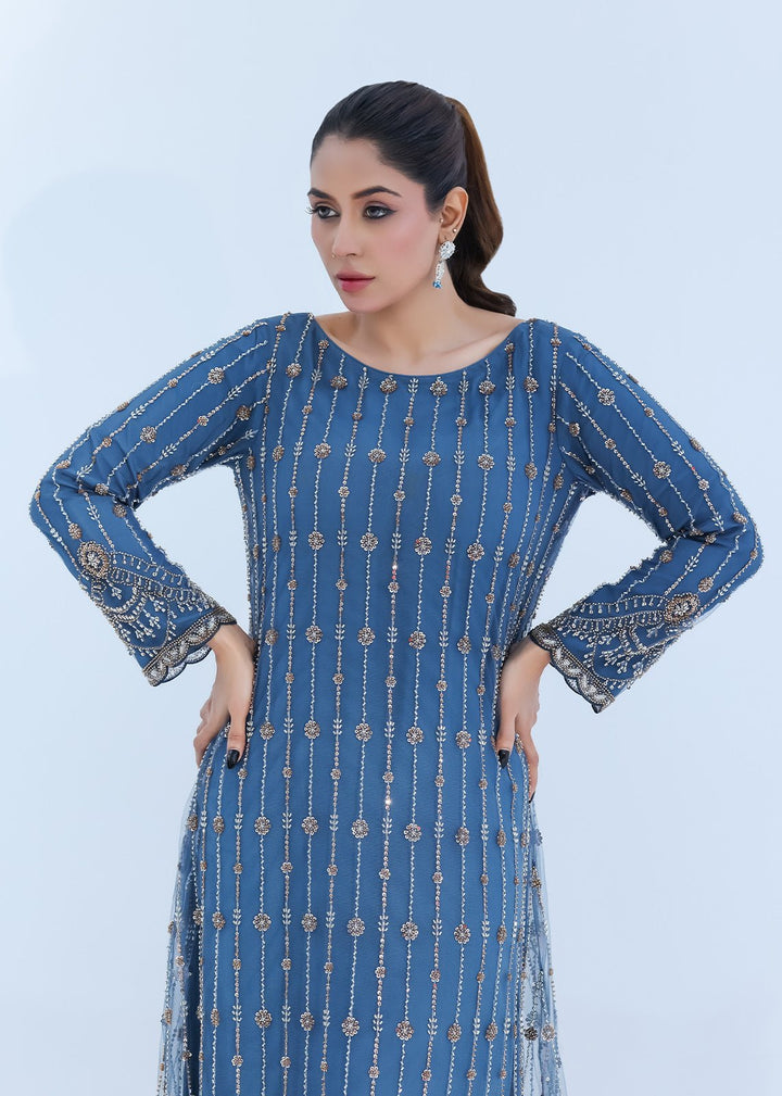 Soft Crystal Embellished Tulle Dress