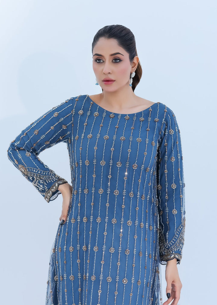 Soft Crystal Embellished Tulle Dress