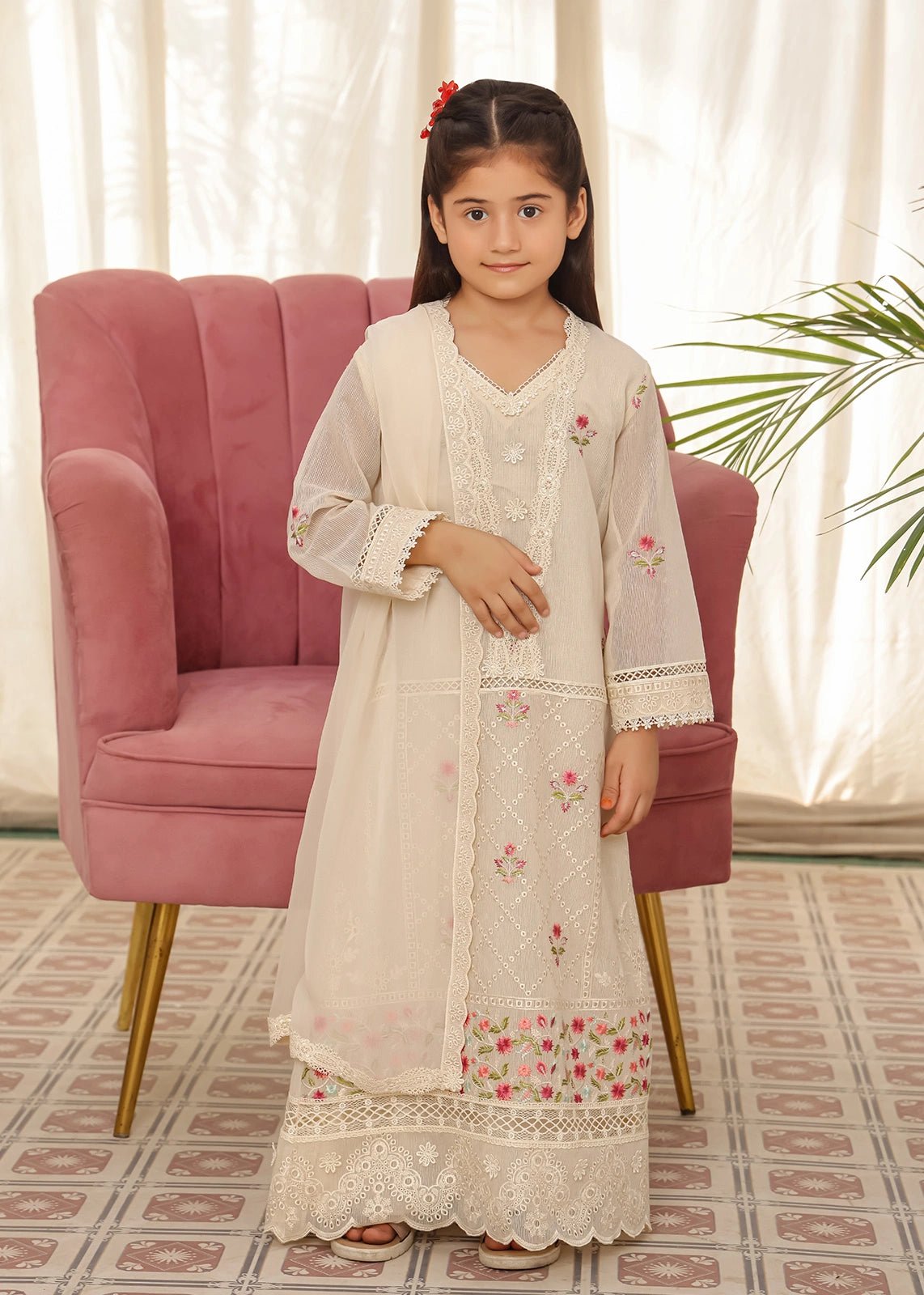 Floral Embroidery & Lace for girls