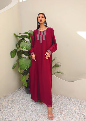 Chiffon Dress Hand Embellished